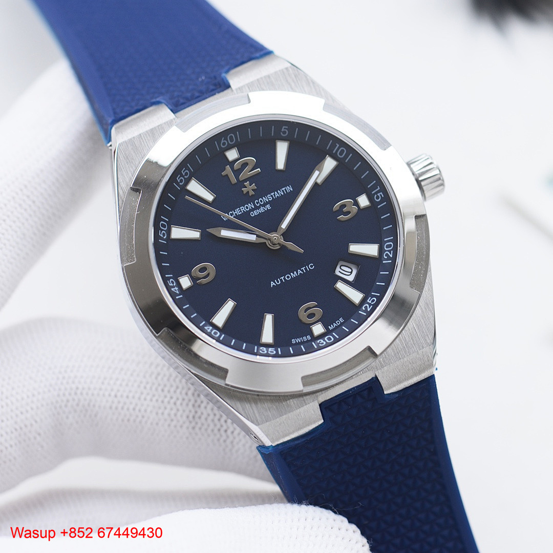 On Running On Running Vacheron Constantin Overseas 47040 Stainless Steel Blue Dial Rubber Band, photo 1