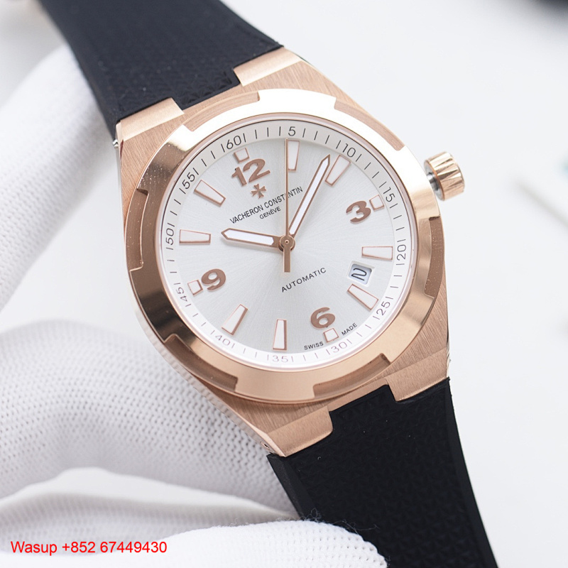 On Running On Running Vacheron Constantin Overseas 47040 Rose Gold Black Dial Rubber Band, photo 1