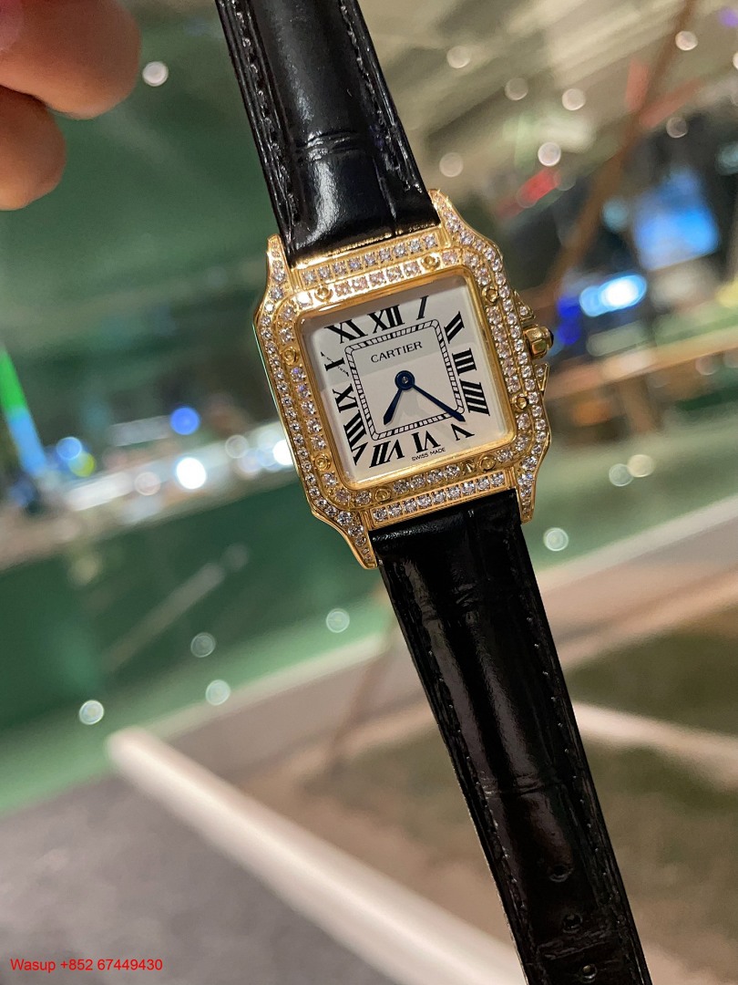 Other Panthere De Cartier WGPN0009 Yellow Gold Green Band With Diamond - Image 7