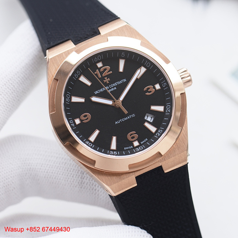 On Running On Running Vacheron Constantin Overseas 47040 Rose Gold White Dial Rubber Band, photo 1