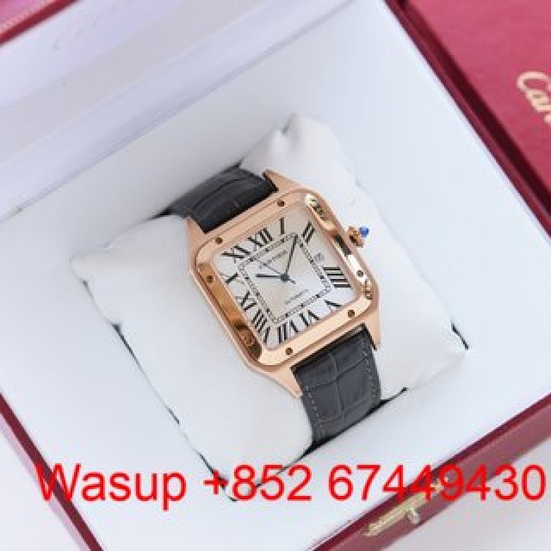Other Cartier Dumont Rose Gold White Dial Black Band - Image 4