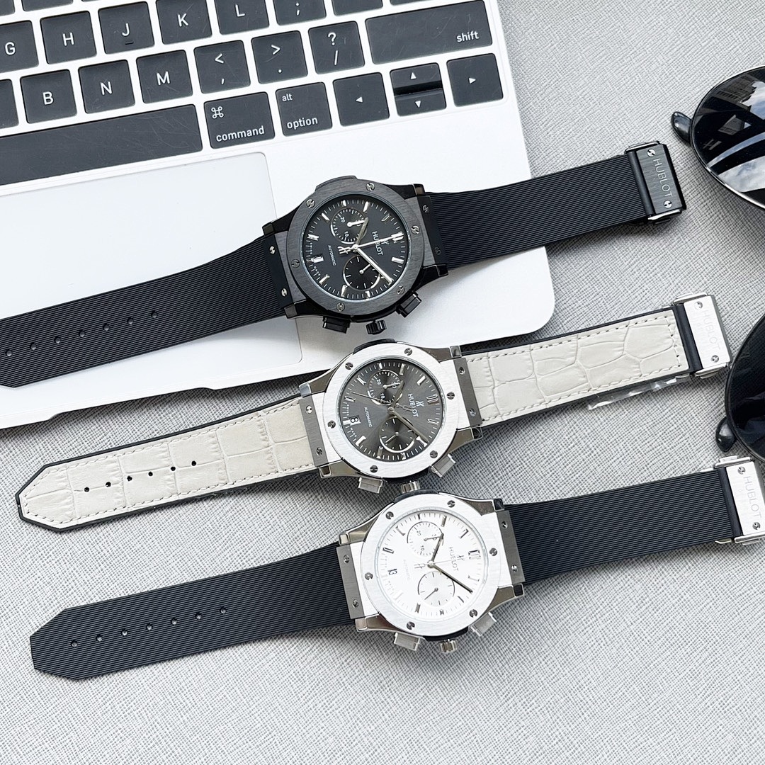 Other HB Classic Fusion Chronograph Black Case Grey Dial - Image 2