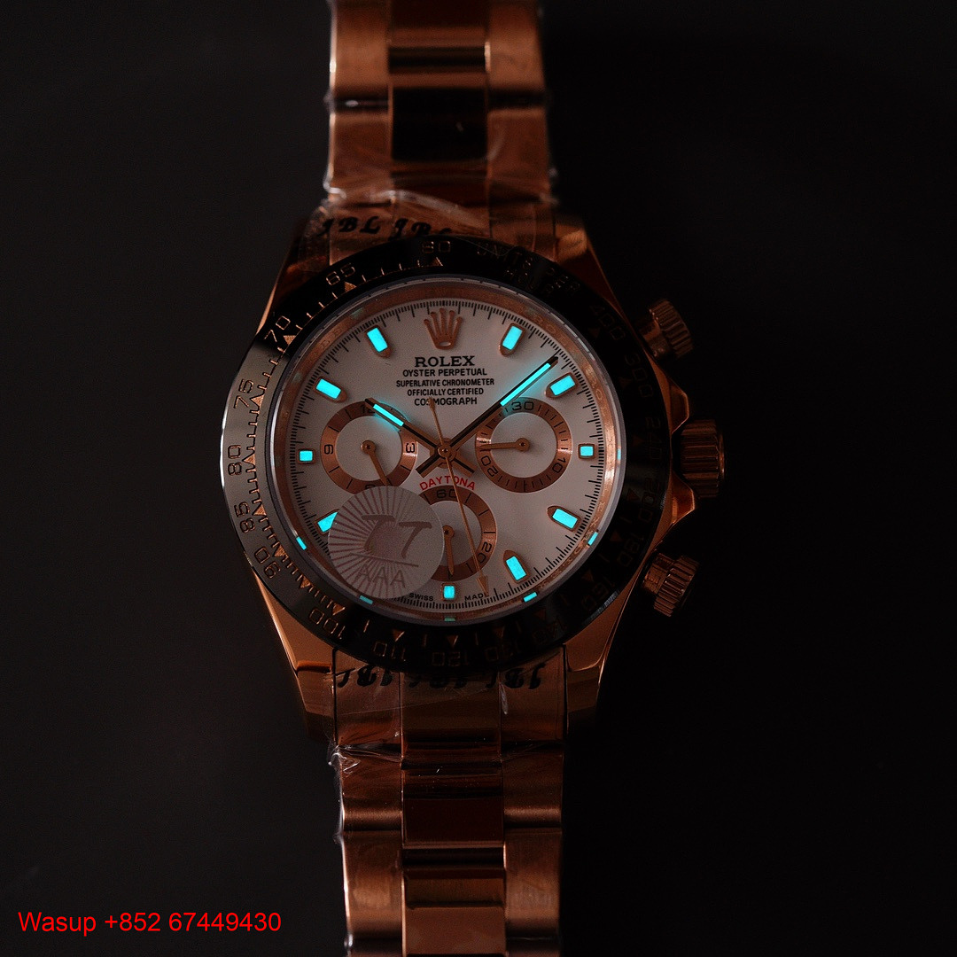 On Running Rolex Cosmograph Daytona Rose Gold White Dial - Image 5