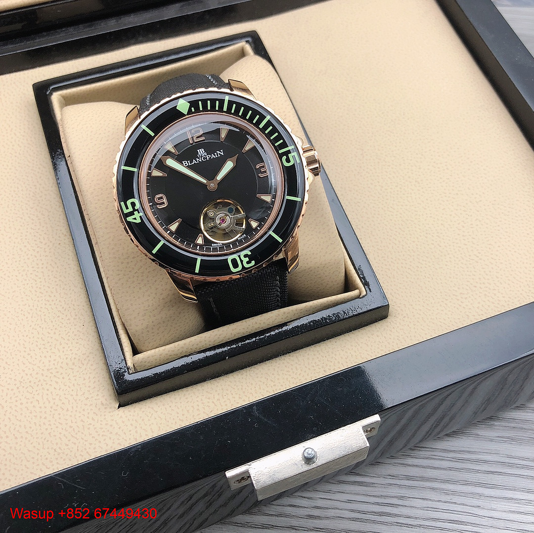 Other Blancpain Fifty Fathoms Rose Gold Black Dial - Image 4