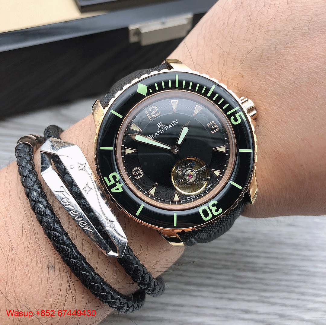 Other Blancpain Fifty Fathoms Rose Gold Black Dial - Image 3