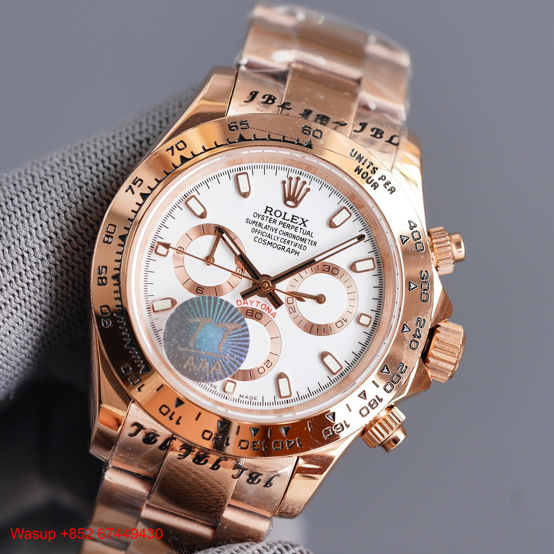 On Running Rolex Cosmograph Daytona Rose Gold White Dial - Image 8