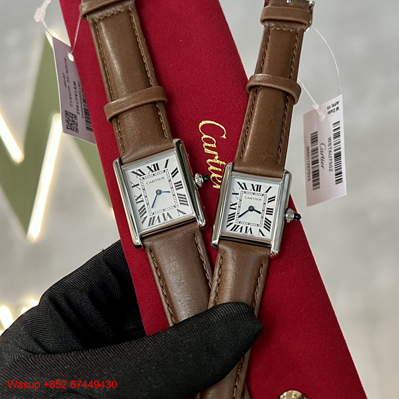 Other Cartier Tank Must Silver Case Brown Leather Band, photo 1