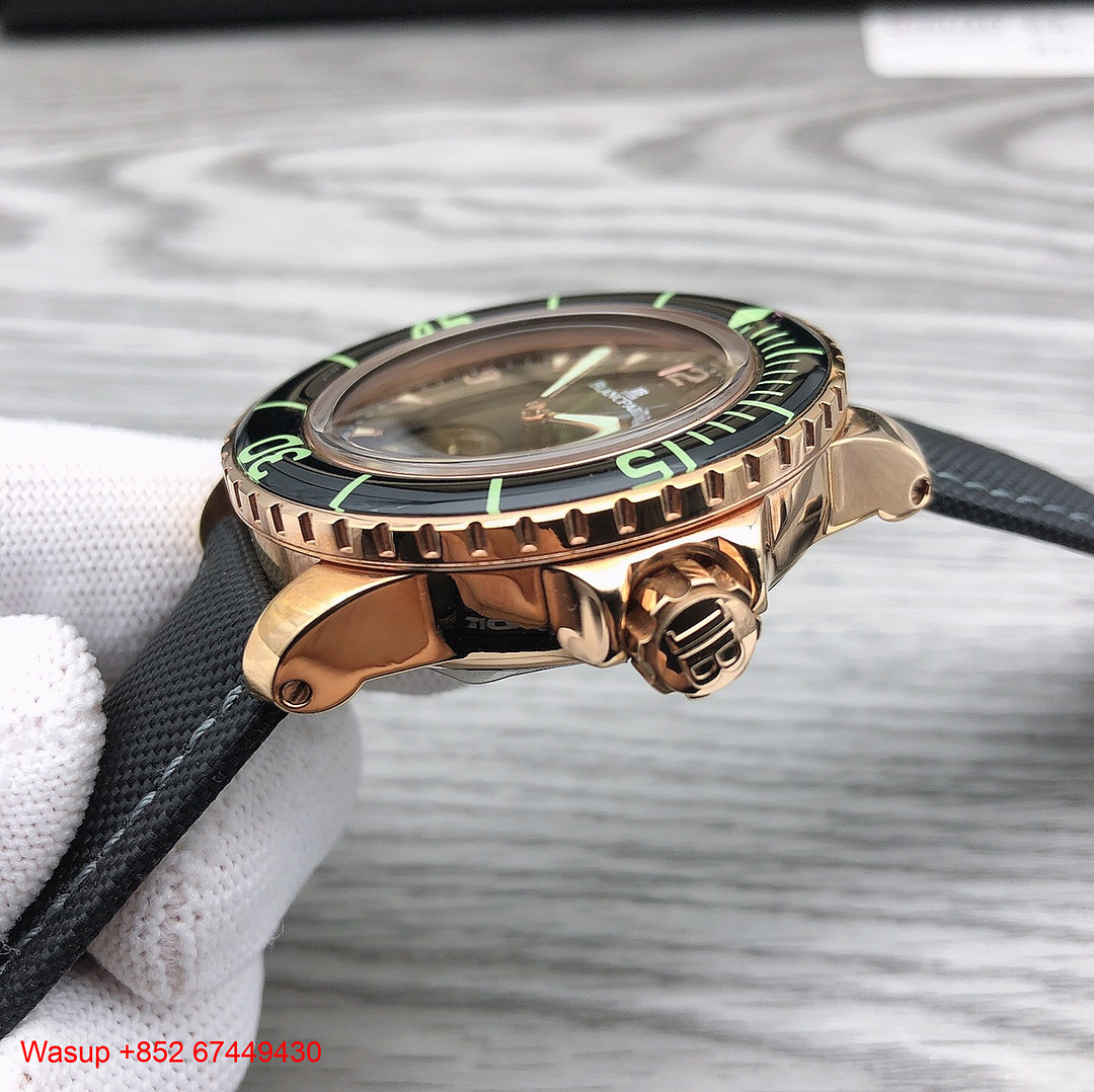 Other Blancpain Fifty Fathoms Rose Gold Black Dial - Image 9