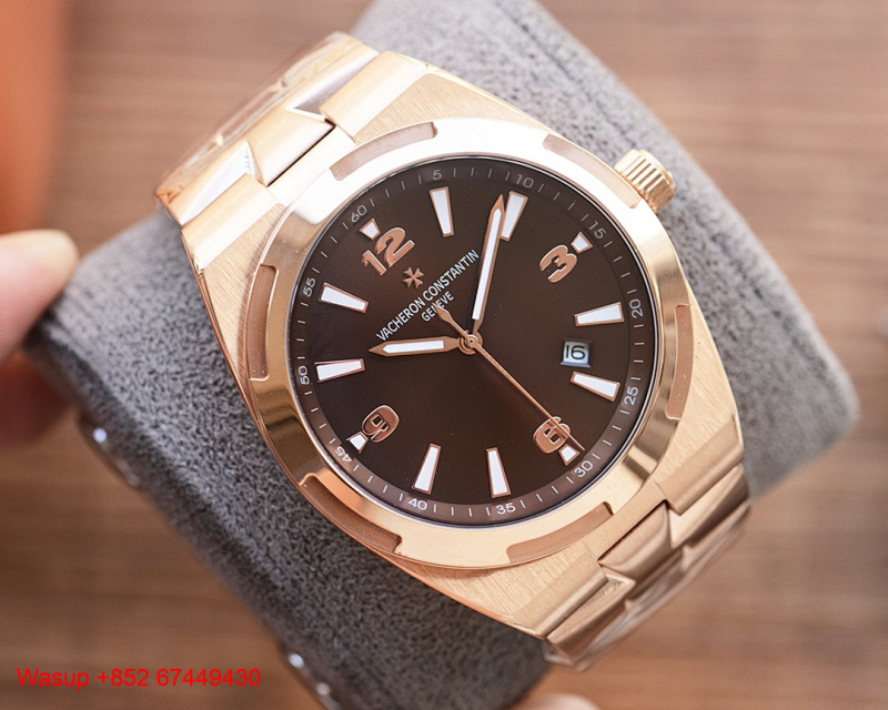 On Running On Running Vacheron Constantin Overseas 47040 Rose Gold Brown Dial, photo 1