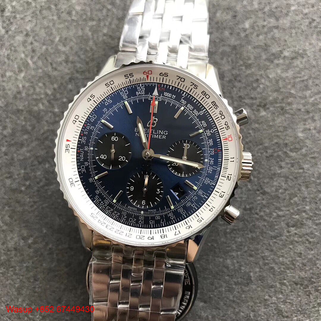 Other Breitling Navitimer Chronograph AB0139631C1P1 Blue Dial Steel Band - Image 4