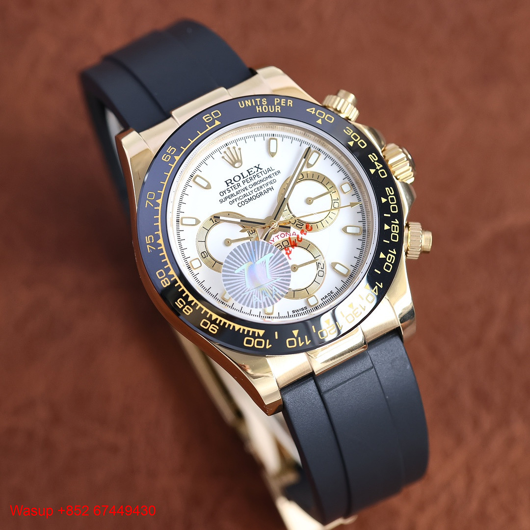 On Running Rolex Cosmograph Daytona M116518 Yellow Gold Ceramic Bezel - Image 7