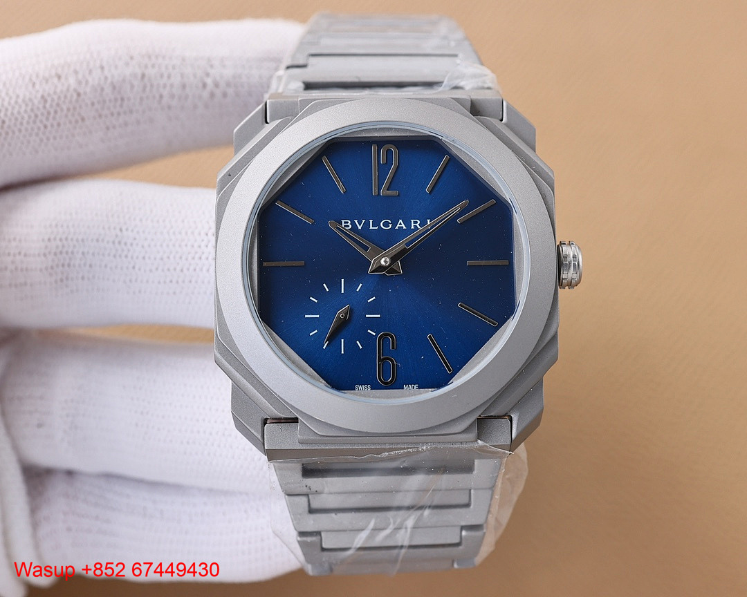 Other Bulgari Octo Finissimo Titanium Blue Dial