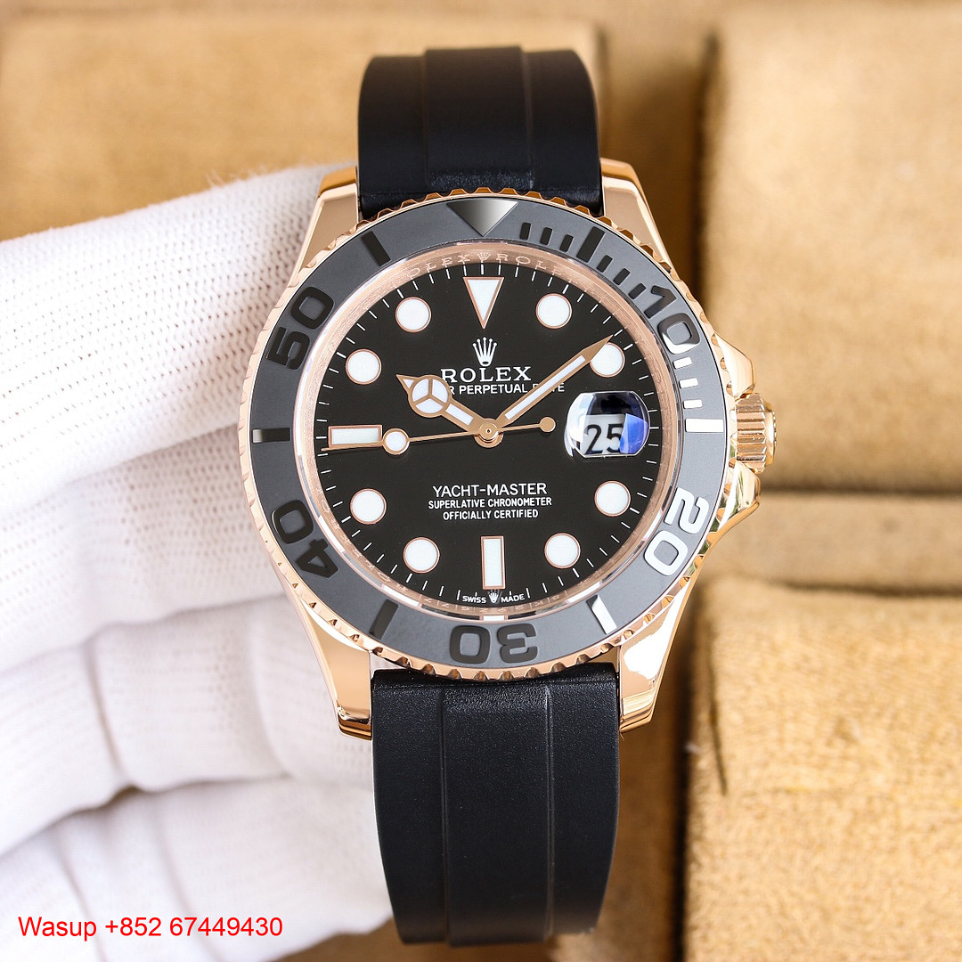 Chanel Rolex Yacht Master M126655-0002 Rose Gold Black Dial - Image 9
