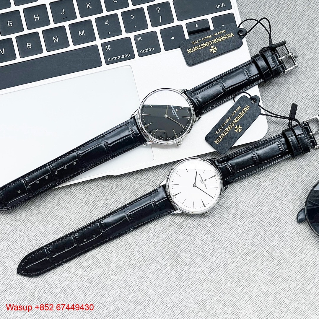 On Running Vacheron Constantin Patrimony 81180 Stainless Steel Black Dial - Image 2