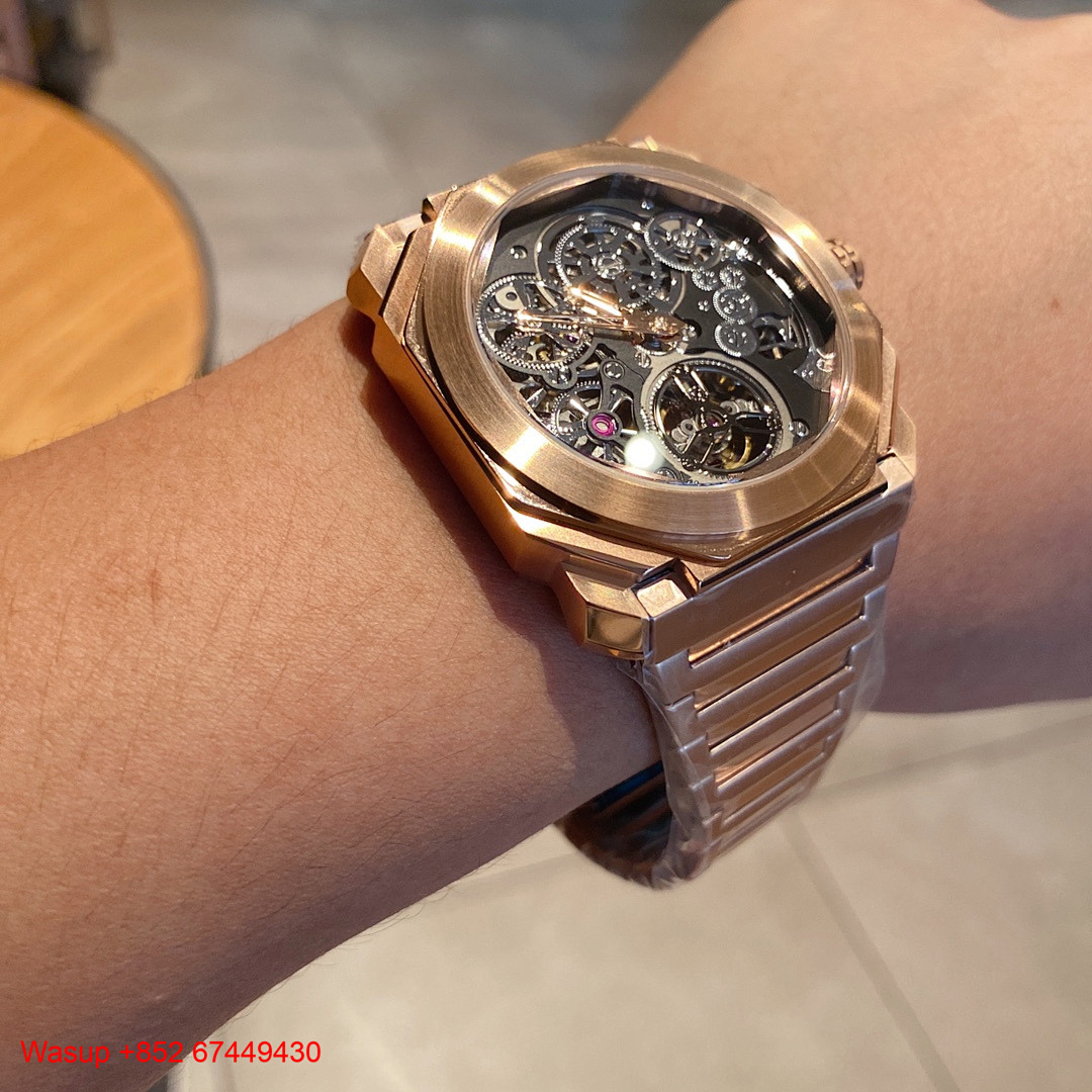 Other BVLGARI OCTO Finissimo Skeleton Rose Gold Case Black Dial - Image 9