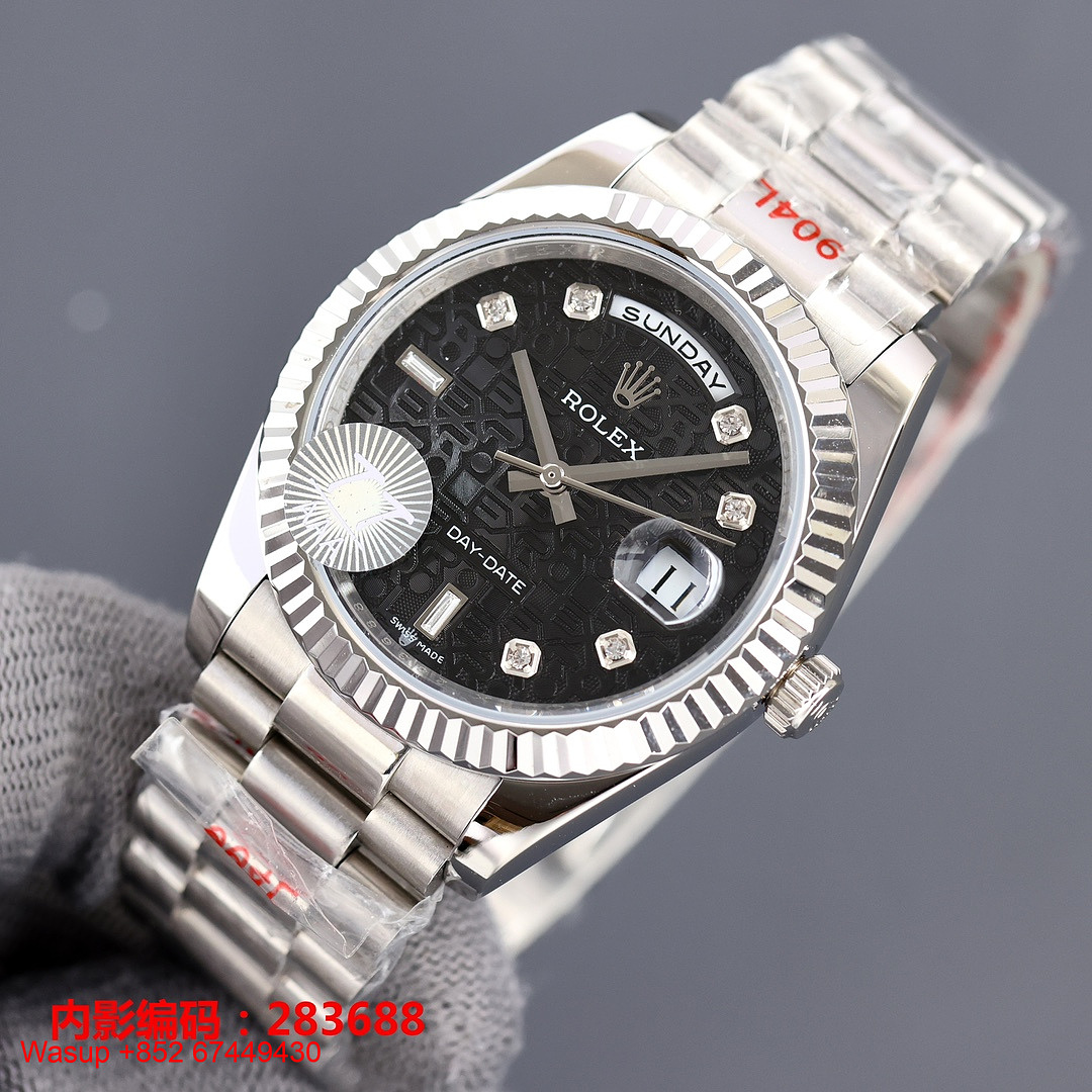 Other Rolex Day Date Silver Case Black Jubilee Dial - Image 8
