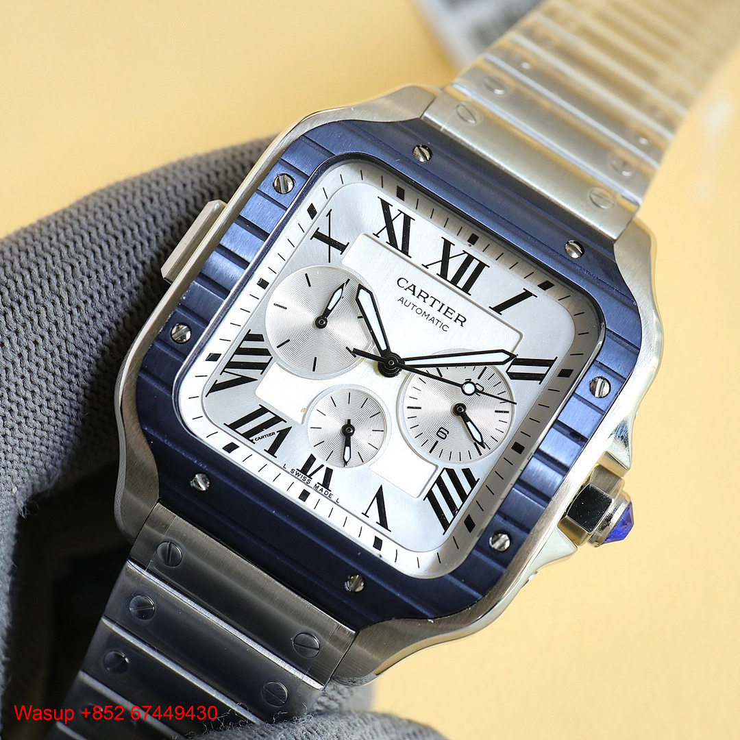 Other Santos De Cartier Chronograph WSSA0017 (Blue) - Image 7