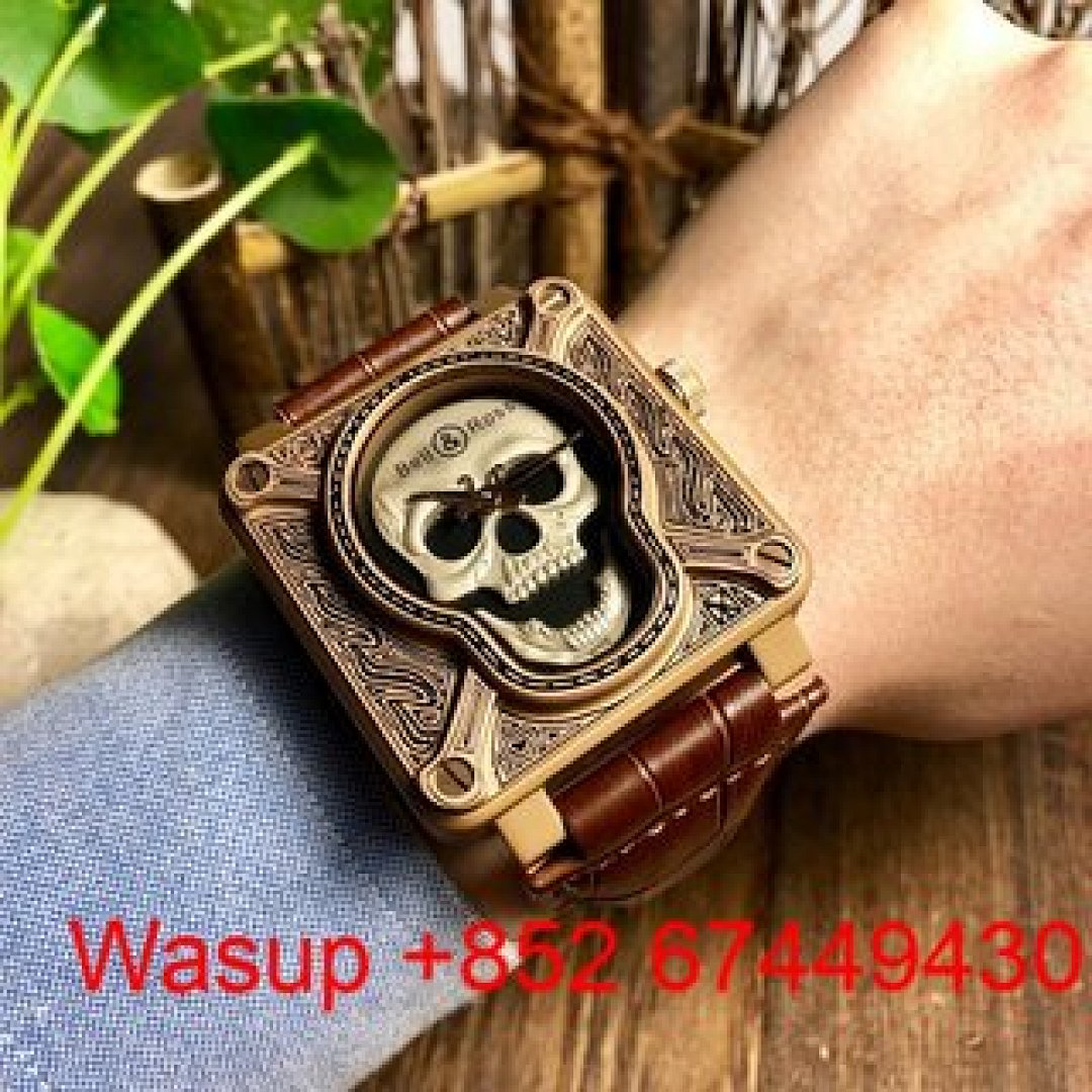 Other Bell Ross BR 01 Skull Brass Brown Band - Image 5