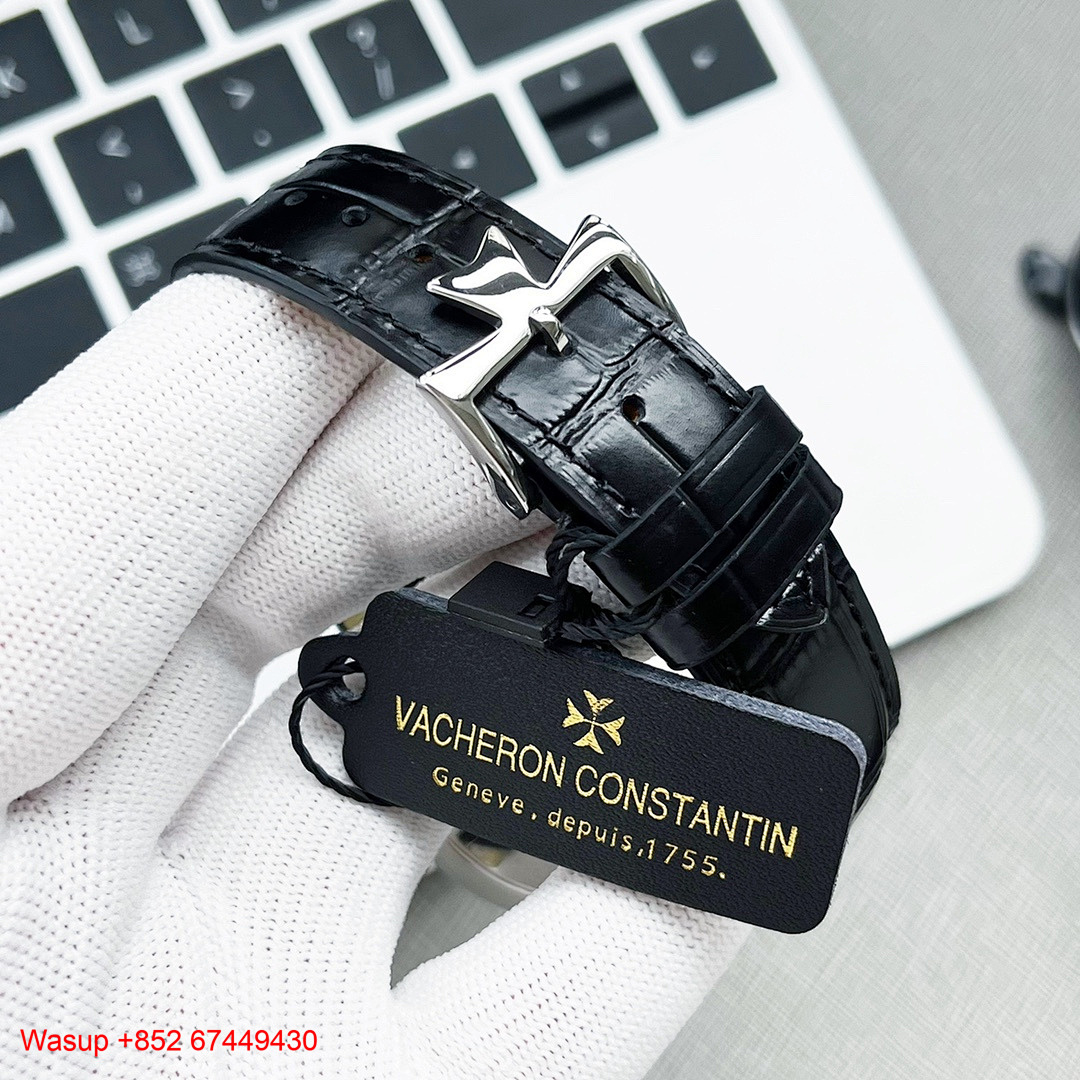 On Running Vacheron Constantin Patrimony 81180 Stainless Steel Black Dial - Image 3