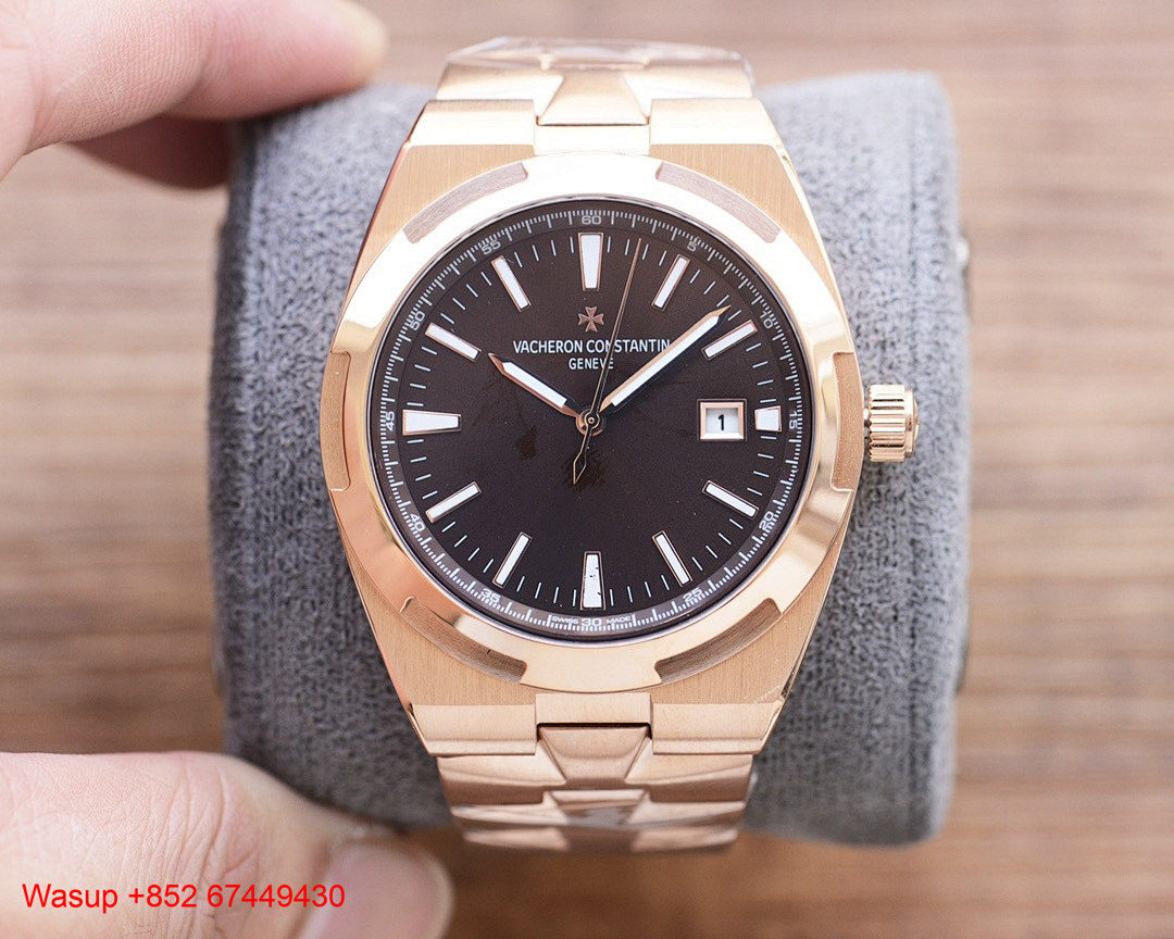 On Running Vacheron Constantin Overseas 4500V Rose Gold Brown Dial