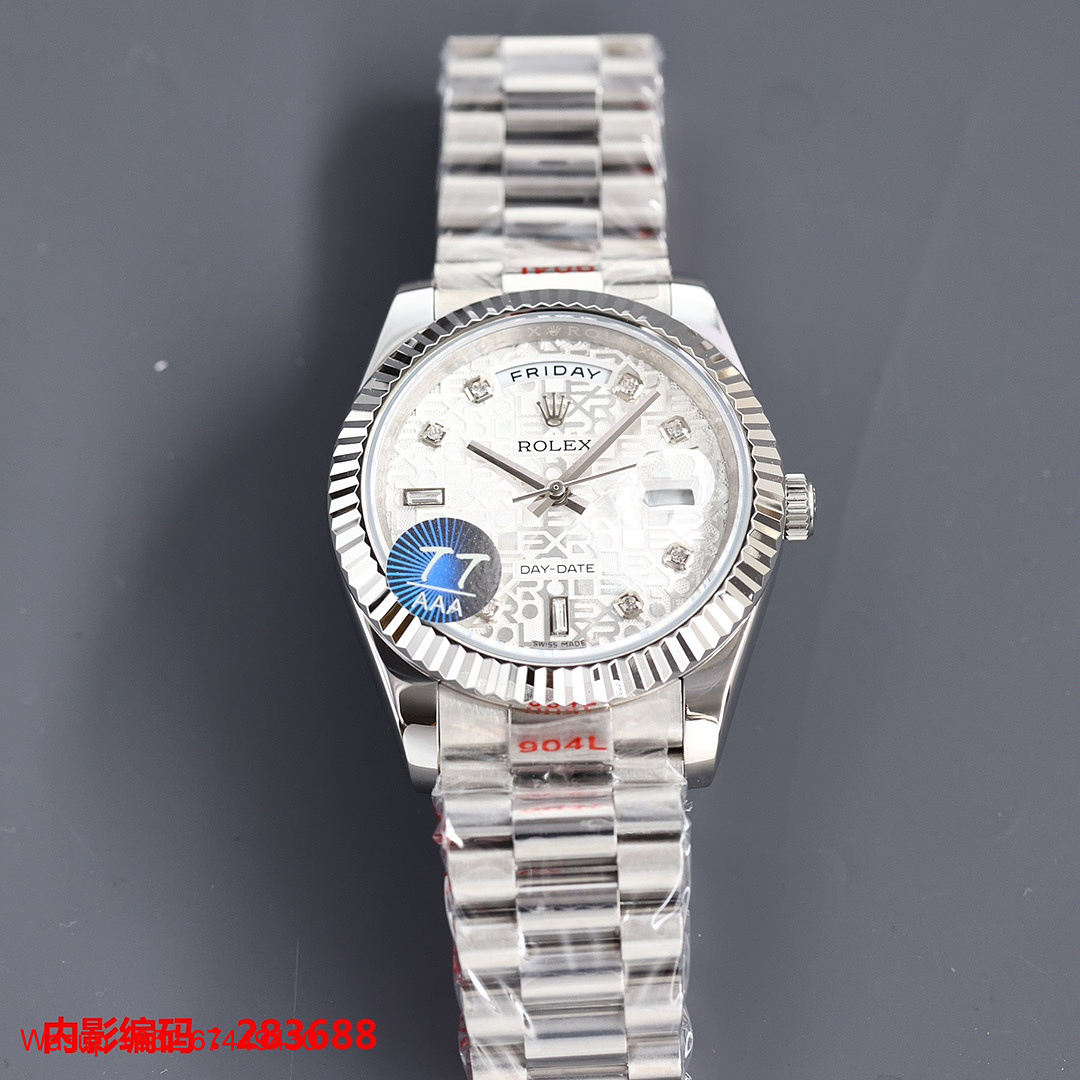 Other Rolex Day Date Silver Case Black Jubilee Dial - Image 5