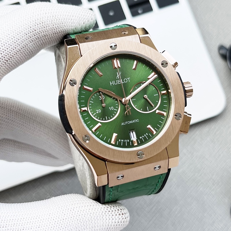 HB Classic Fusion Chronograph Rose Gold Case Green Dial, photo 1