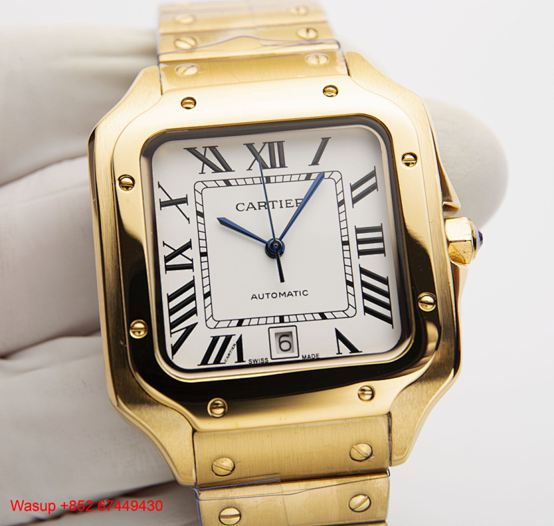 Cartier Santos De WGSA0029 Yellow Gold White Dial, photo 1
