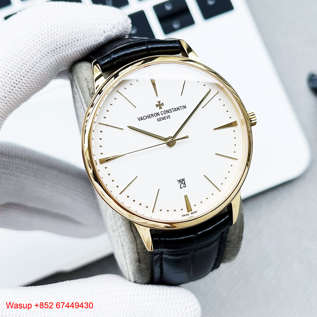 On Running Vacheron Constantin Patrimony 85180 Gold White Dial