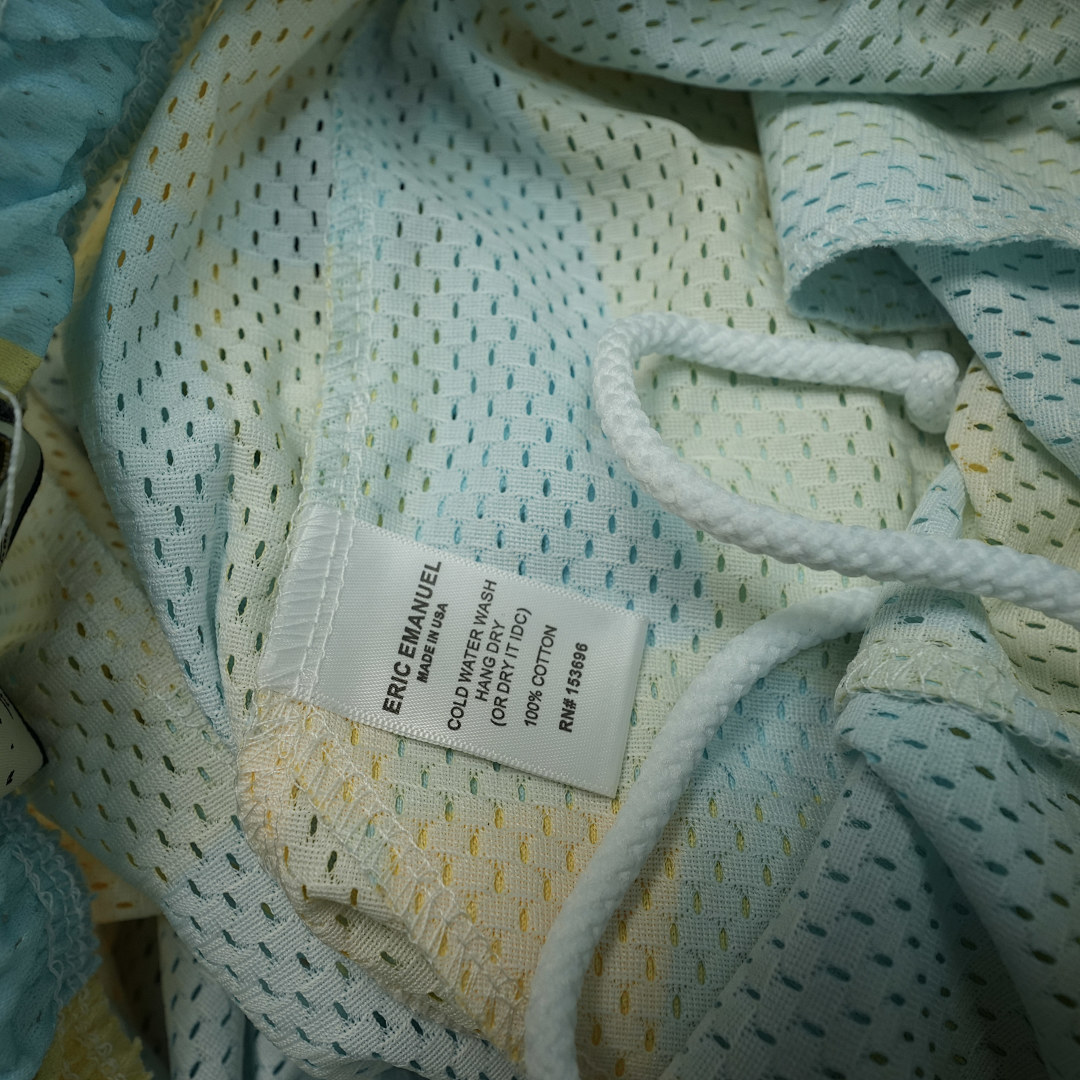Chanel 35 Eric Emanuel EE Basic ShortBlue Yellow Wavy Flag - Image 8