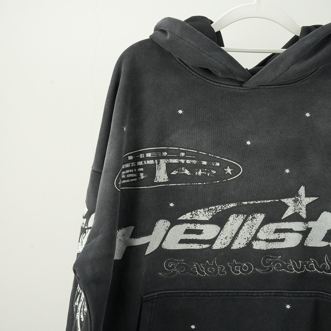 Other 320 Hellstar Racer Hoodie Sweatshirt Vintage (Black) - Image 3