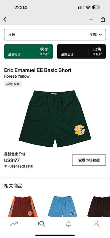 Chanel 80 Eric Emanuel EE Basic Short Forest/Yellow, photo 1