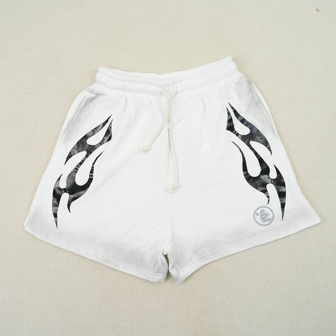 Other 260 Hellstar Flame Shorts (White) - Image 3