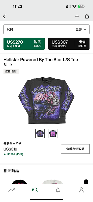 Other Hellstar Powered By The Star L/S Tee (Black), photo 1