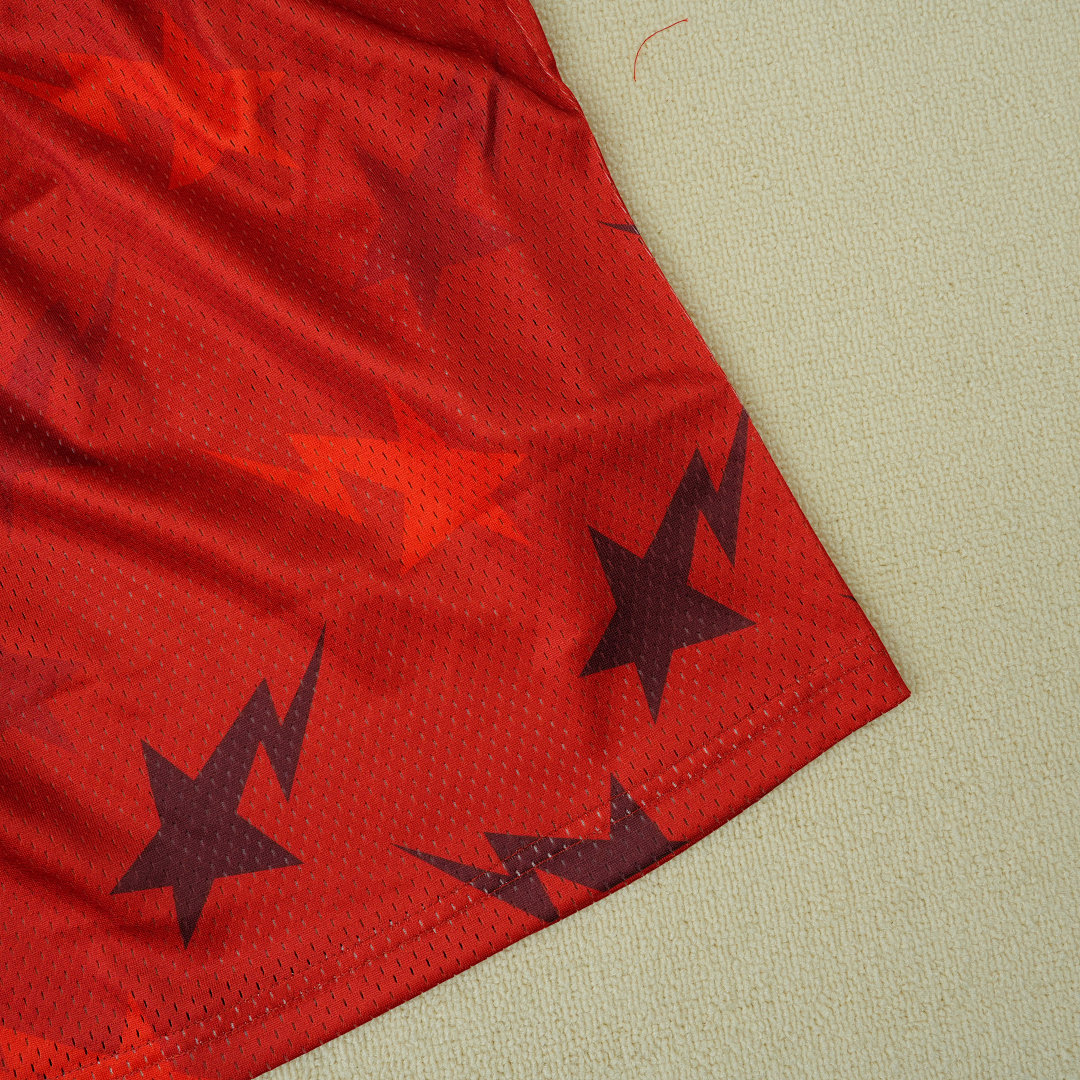 Chanel 80 Eric Emanuelx BAPE EE Basic Short (Red) - Image 8