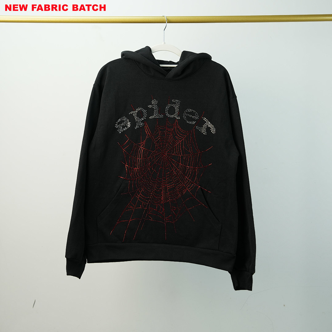 Other 240 Sp5Der Rhinestone Logo Hoodie/ (Black) - Image 34
