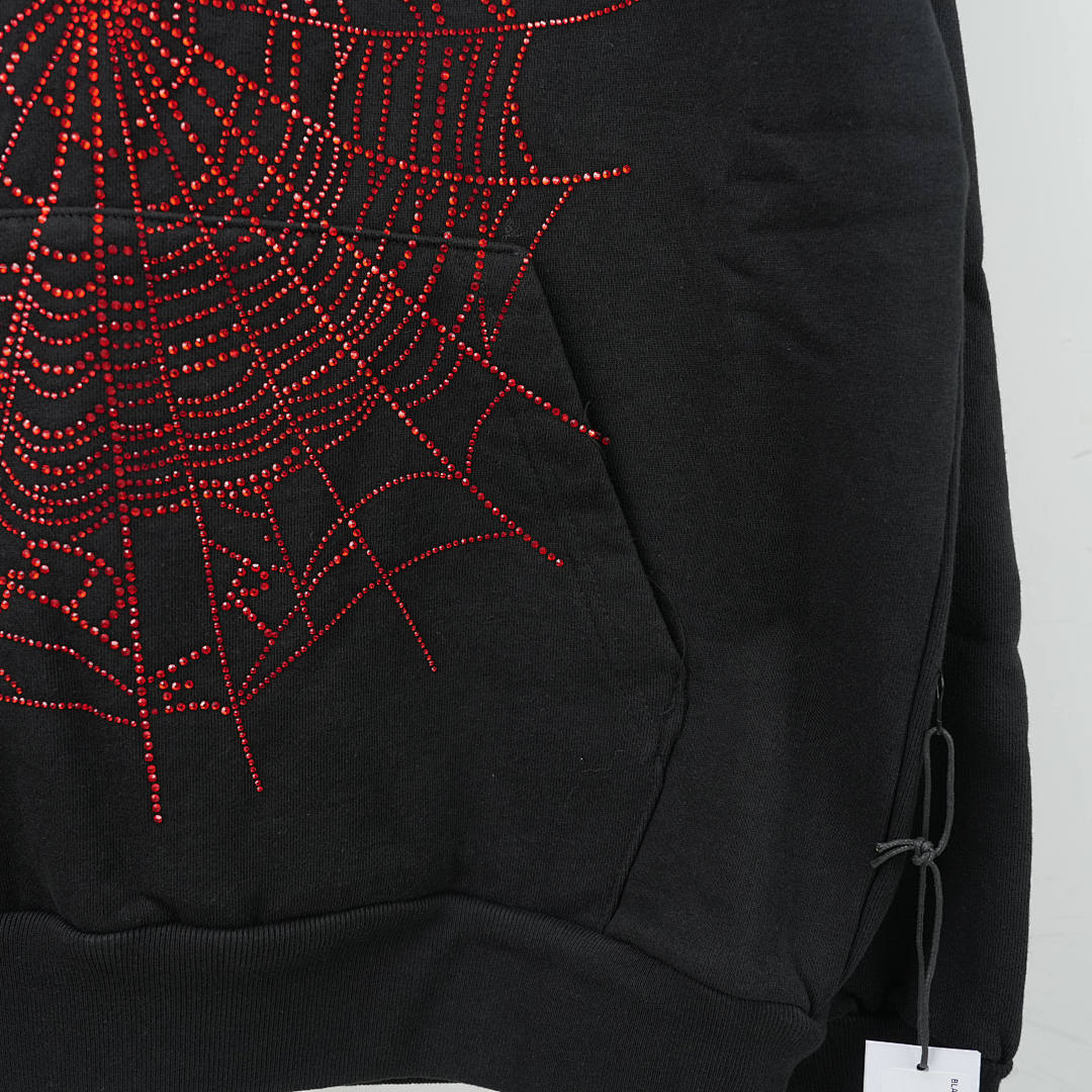 Other 265 Sp5Der Rhinestone OG Web V2 HoodieBlack - Image 5