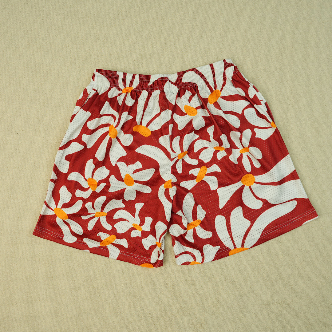 Chanel 80 Eric Emanuel EE Basic Short Red Daisies/Yellow - Image 17