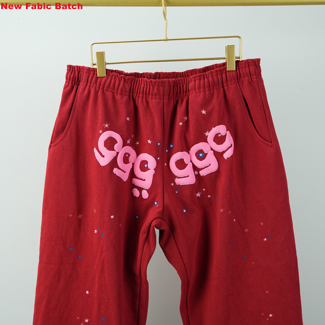 Other Sp5Der Worldwide Red Angel Number 555 Sweatpants - Image 14