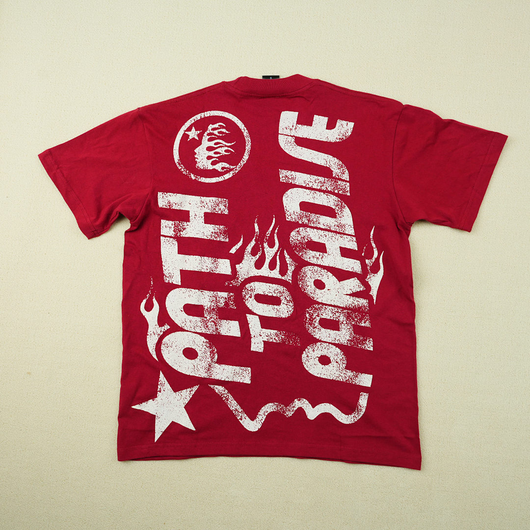 Other 65 Hellstar Studios Jesus Emblem Short Sleeve Tee Shirt Blood (Red) - Image 23