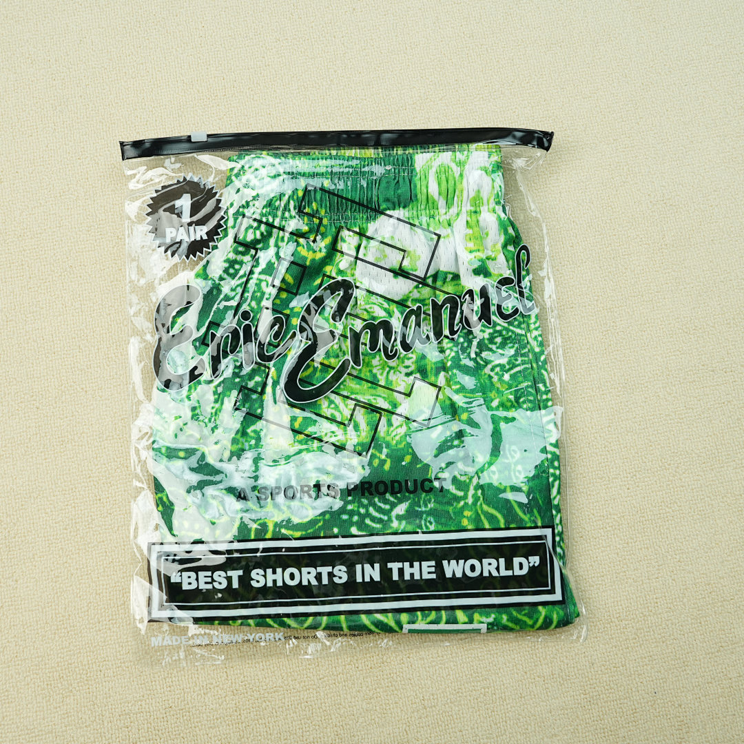 Chanel 80 Eric Emanuel EE Basic ShortNeon Green Paisley - Image 4