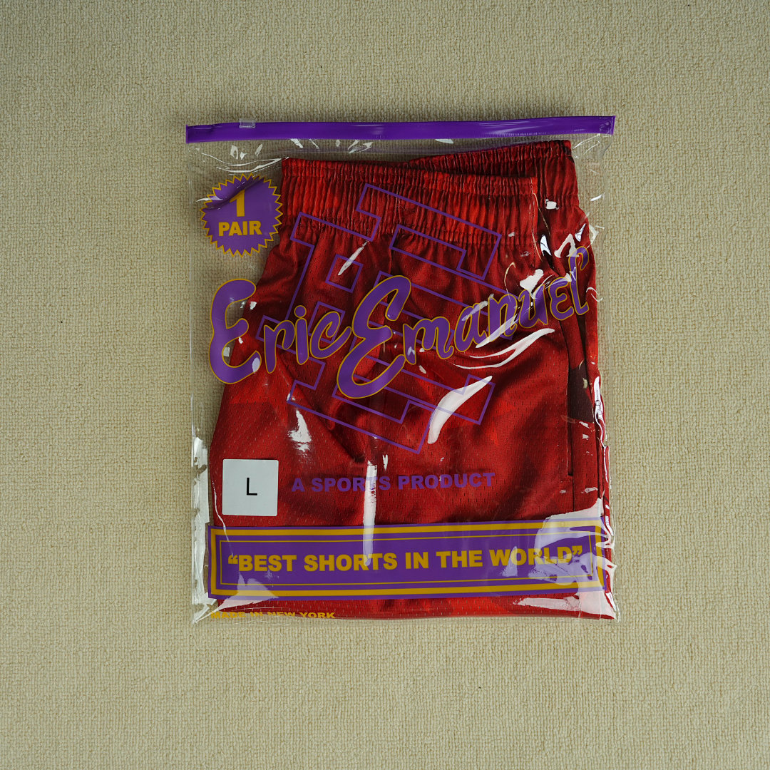Chanel 80 Eric Emanuelx BAPE EE Basic Short (Red) - Image 3