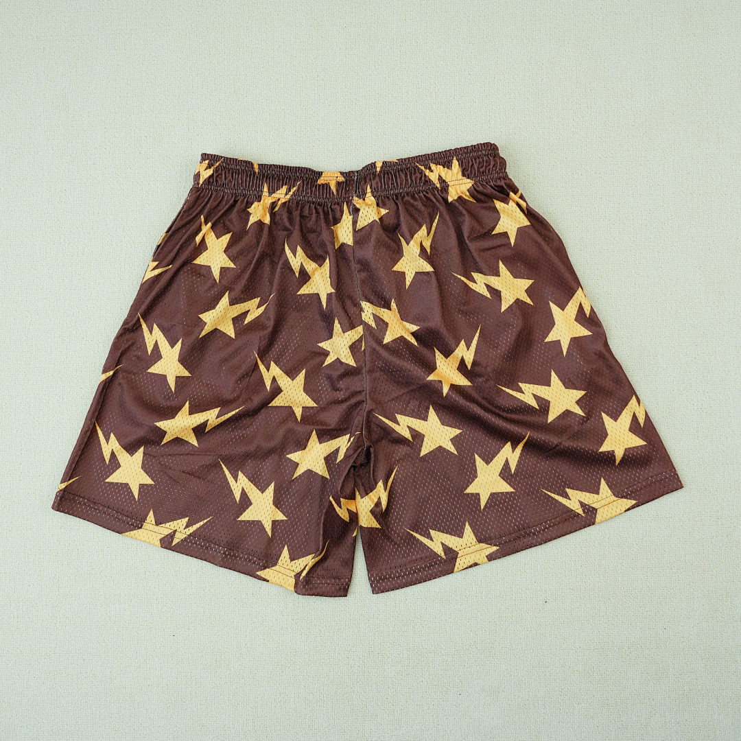 Chanel 80 Eric Emanuelx BAPE Miami Basic Short Brown/Yellow - Image 14