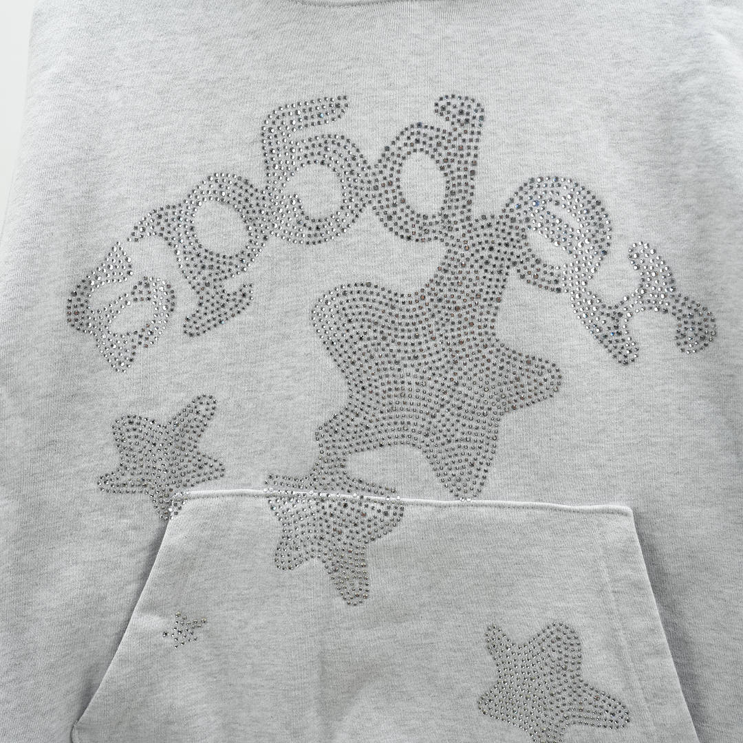 Other 265 Sp5Der Rhinestone Beluga Hoodie Heather (Grey) - Image 7