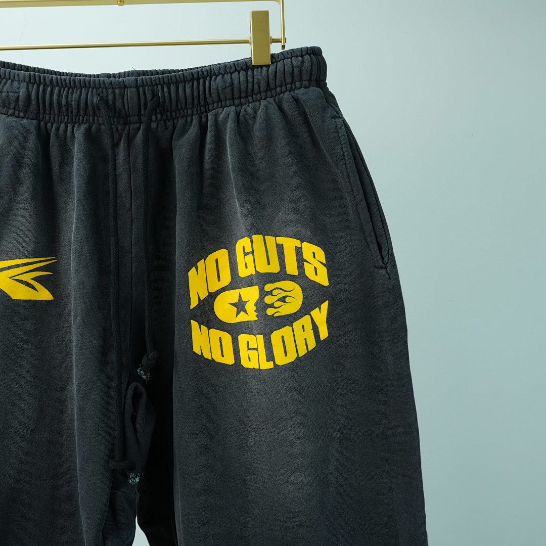 Other 380 Hellstar No Guts Glory Closed Elastic Bottom Sweatpants Midnight Dye (Black) - Image 15