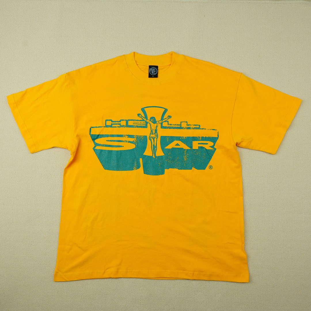 Other 65 Hellstar Studios Jesus Emblem Short Sleeve Tee Shirt (Yellow) - Image 24