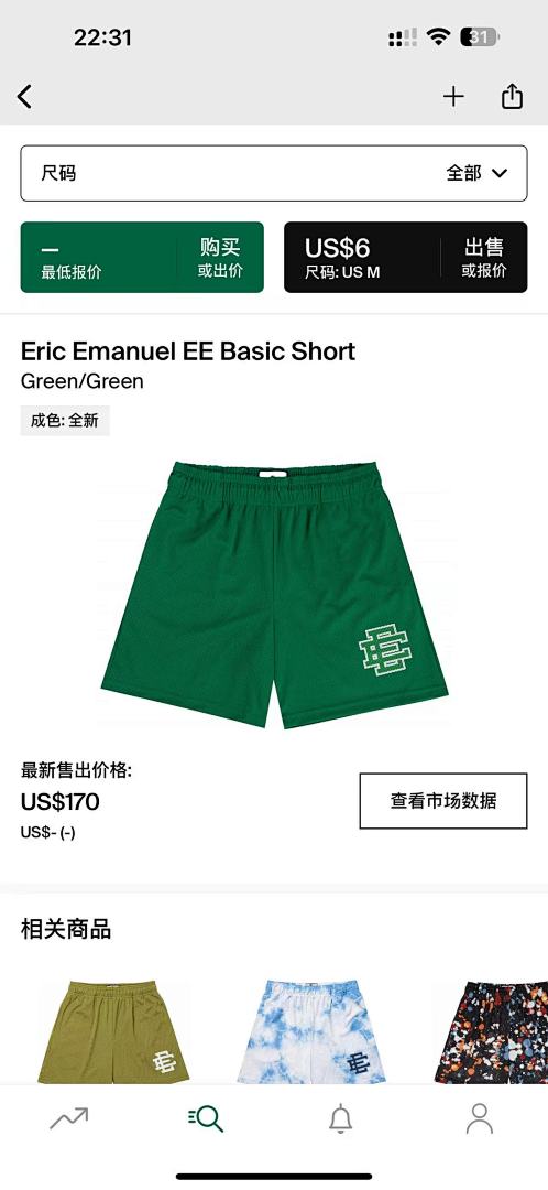 Chanel 80 Eric Emanuel EE Basic Short Green/Green