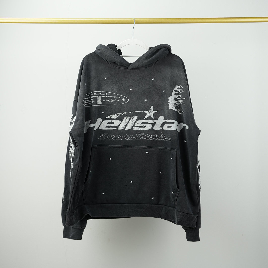 Other 320 Hellstar Racer Hoodie Sweatshirt Vintage (Black)