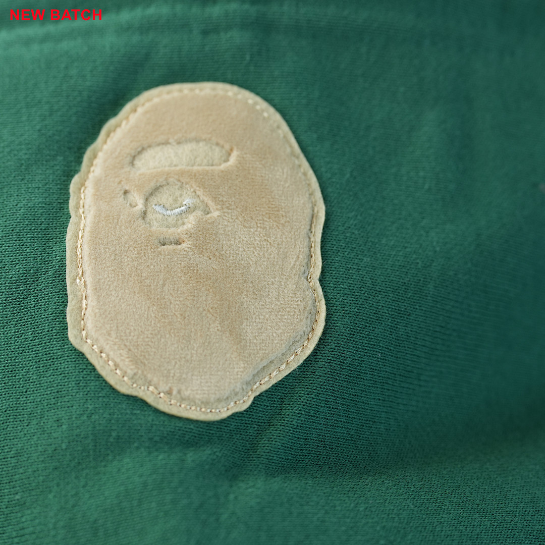 Bape Logo Relaxed Fit Pullover Hoodie Green (FW22) - Image 14