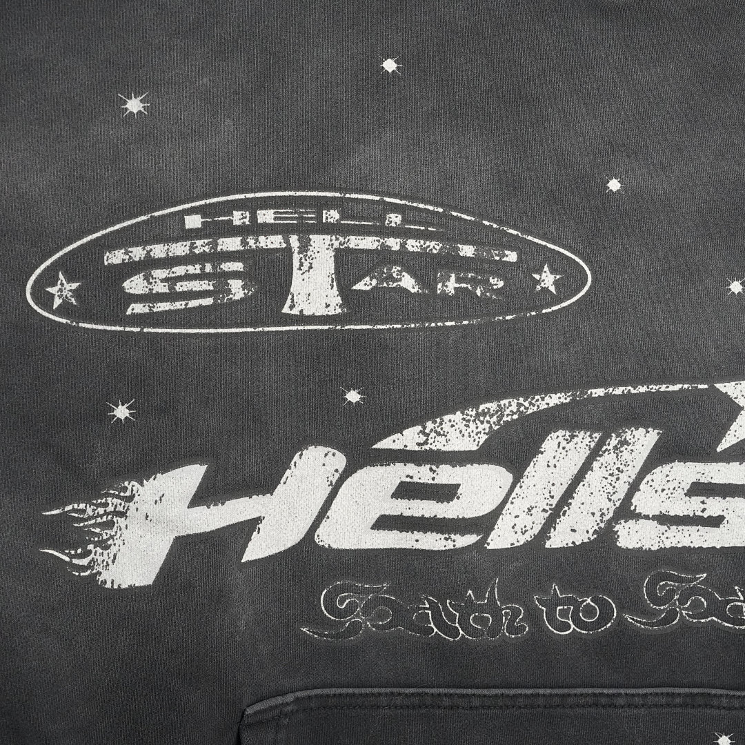 Other 320 Hellstar Racer Hoodie Sweatshirt Vintage (Black) - Image 5