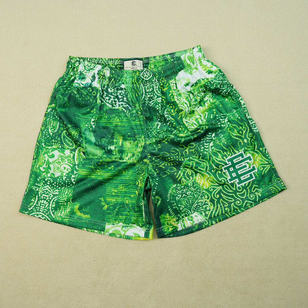 Chanel 80 Eric Emanuel EE Basic ShortNeon Green Paisley - Image 7